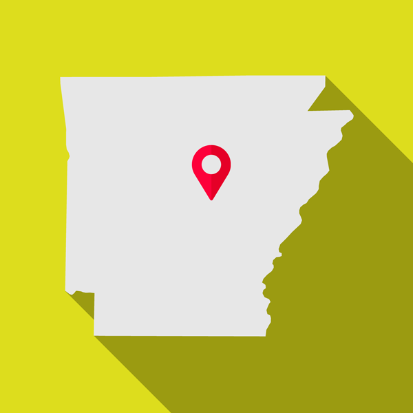 Service area map - Leatherhead Delivery & Hauling covers Beebe Searcy Cabot Jacksonville and Central Arkansas